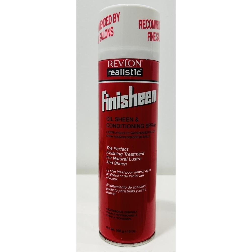 Revlon REALISTIC Finisheen OIL SHEEN & CONDITIONING Spray 13 oz | 18.4 fl oz NEW
